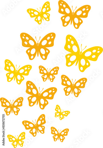 Flying Butterflies Illustration