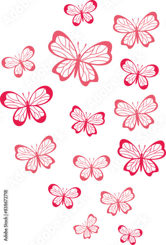 Flying Butterflies Illustration