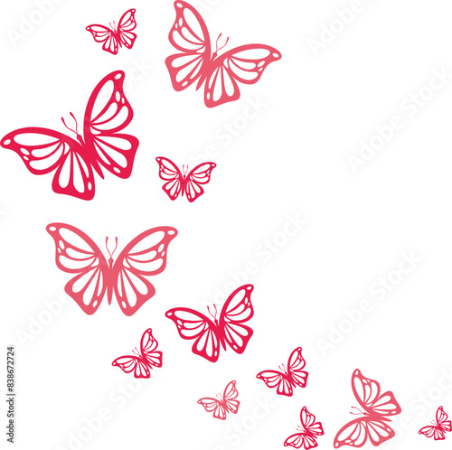 Flying Butterflies Illustration