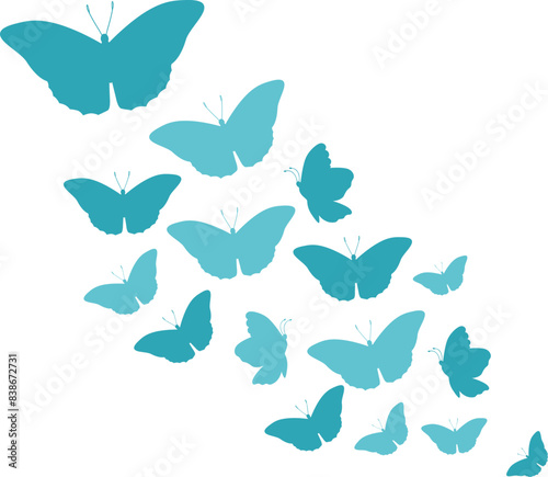 Flying Butterflies Illustration