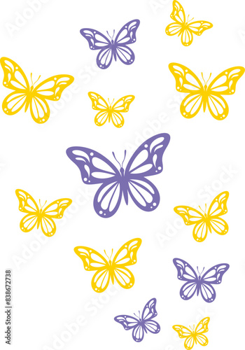 Flying Butterflies Illustration