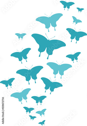Flying Butterflies Illustration