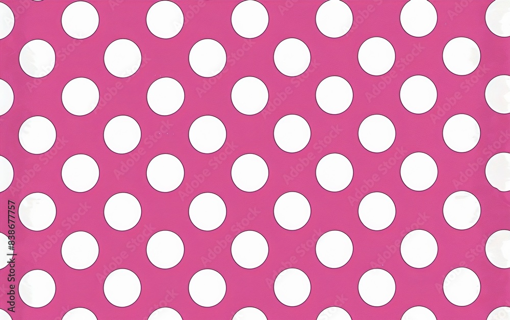  white polka dot pattern on pink background