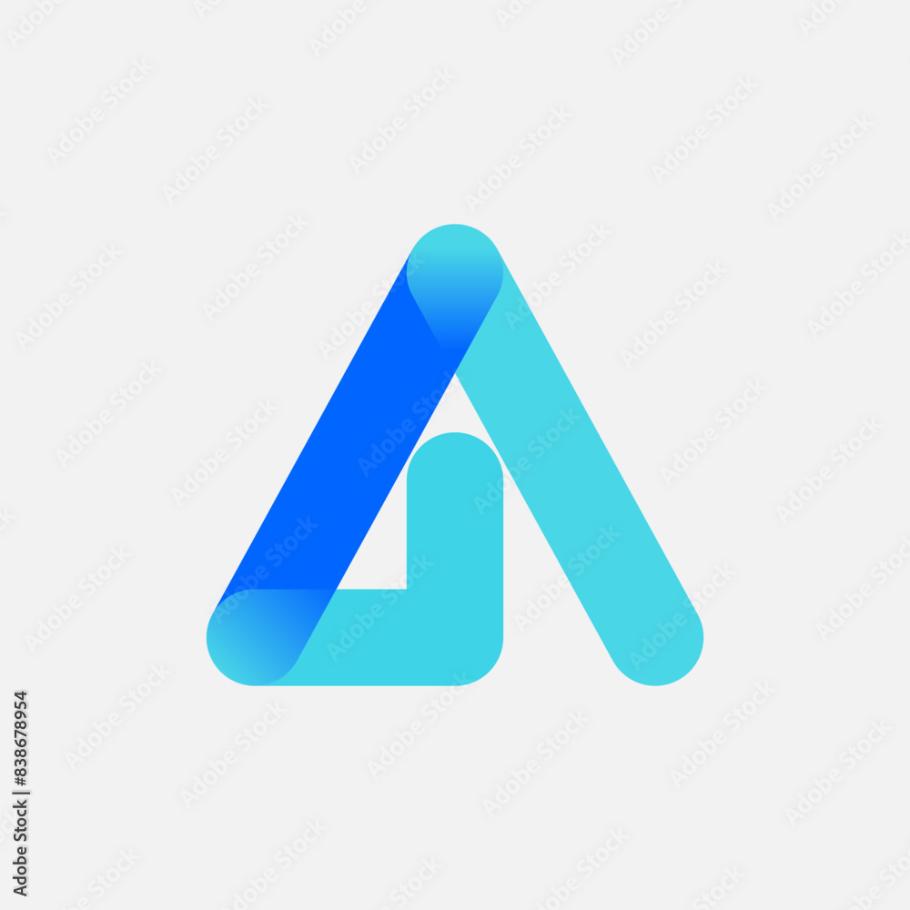 Letter AI Logo, letter A with I combination in gradient color, design logo template element, vector illustration Letter AI Logo, letter A with I combination in gradient color, design logo template element, vector illustration