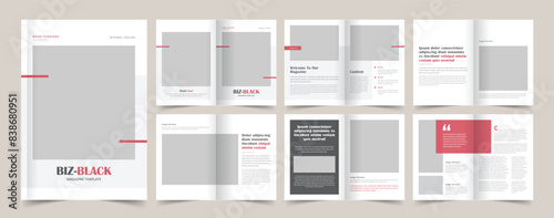Black and White Magazine Template