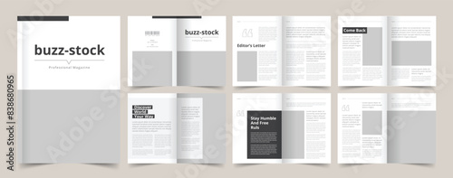 Minimal Magazine Template, Fashion Magazine