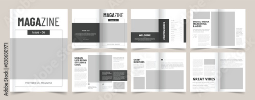 Minimal Magazine Template, Fashion Magazine