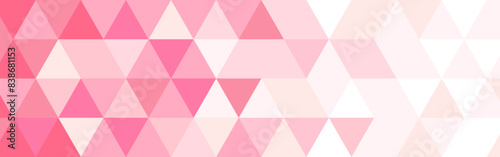 背景イラスト_三角形モザイク_ピンク