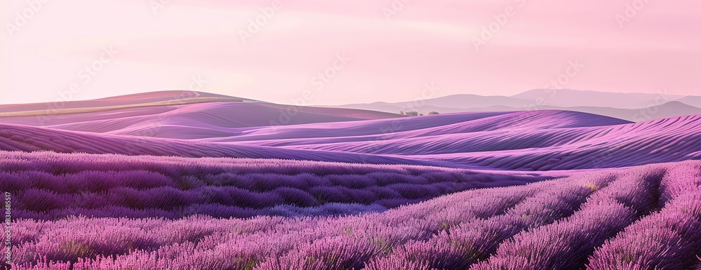 Lavender field background with rolling hills, copy space, serene theme, nostalgic, fusion, Provence backdrop Lavender field background with rolling hills, copy space, serene theme, nostalgic, fusion, Provence backdrop