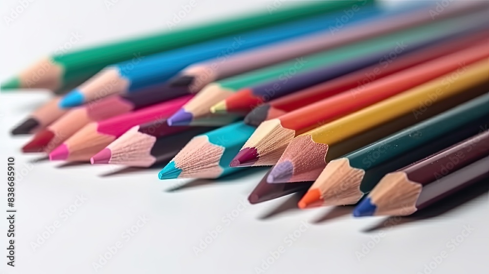 color pencil Isolated on white background color pencil Isolated on white background
