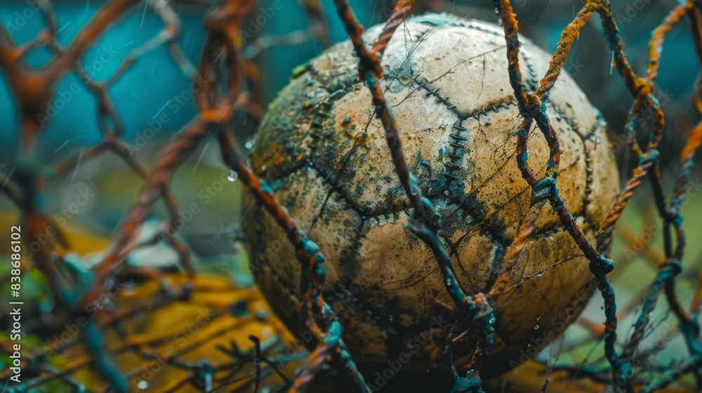 Soccer Ball in Goal Net Soccer Ball in Goal Net