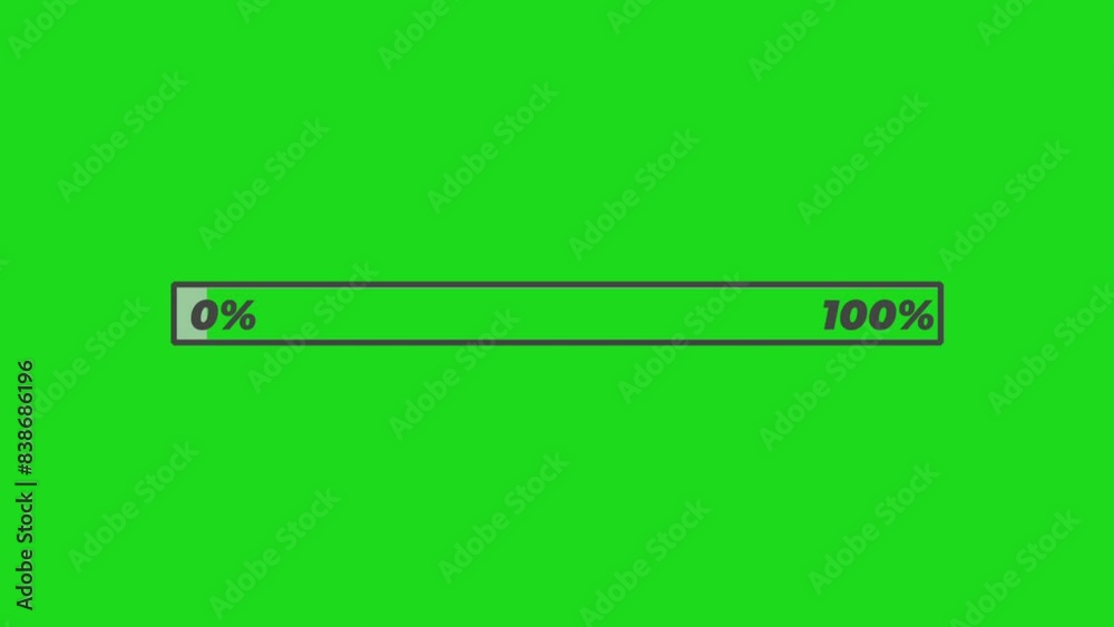 Loading bar design standard horizontal with green screen Loading bar design standard horizontal with green screen