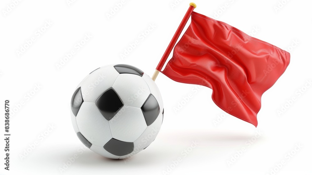 Fototapeta premium Soccer Ball in Long Jump 