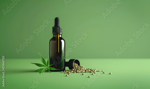 A bottle of glass with a dr...