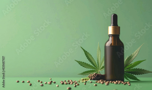 A bottle of glass with a dr...