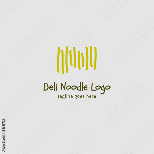 deli noodle restaurant logo icon signboard