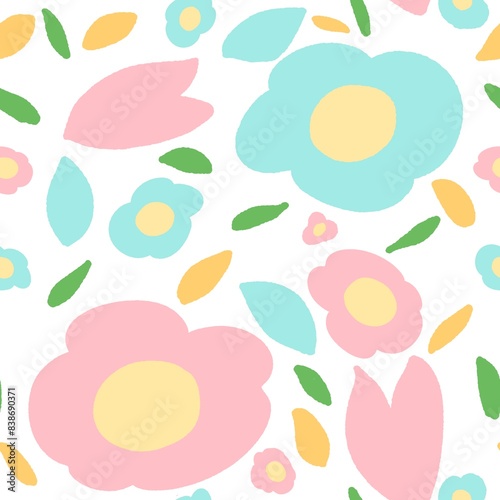 Wallpaper Mural seamless pattern of flower. Torontodigital.ca