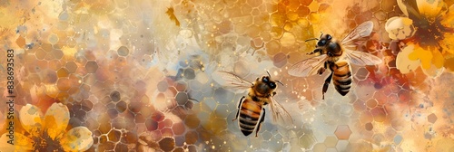 challenges facing bee populations, such as habitat loss, pesticide exposure, climate change impacts, and the repercussions on global pollination photo