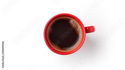 Red cup coffee Isolated on white background 