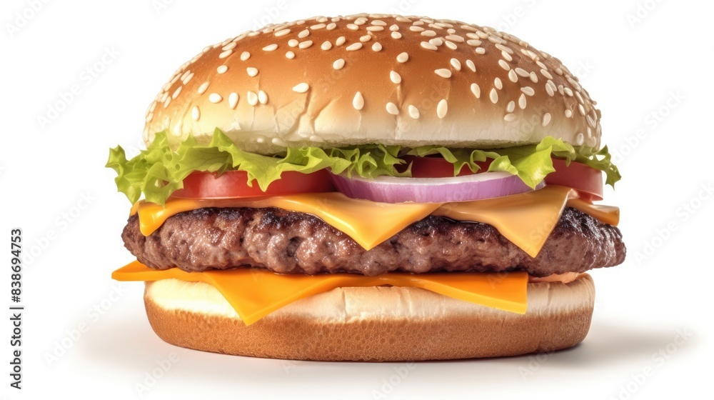 Burger Isolated on white background Burger Isolated on white background