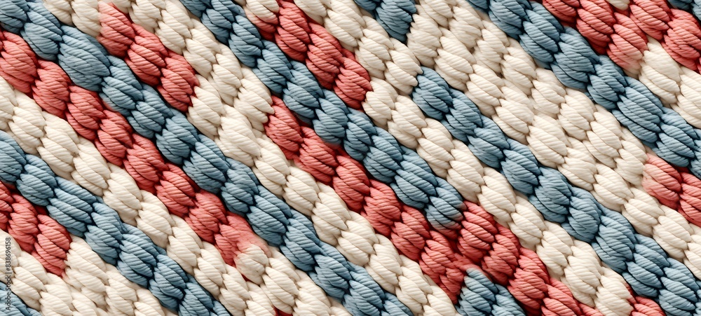 Obraz premium Knitted textured surface background, detail micro, close up. wallpaper. 