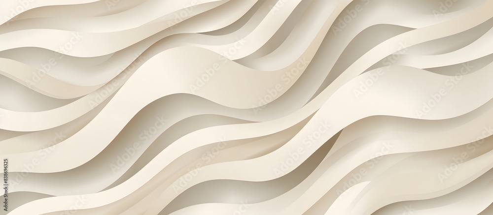 Fototapeta premium Abstract Beige wavy textured. layer pattern. modern design, row stripes background texture. 