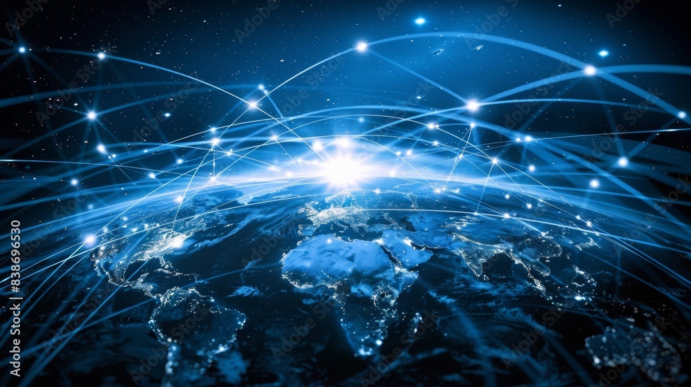 Technology Background with Internet Network Technology Background with Internet Network
