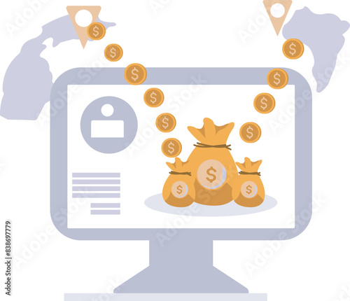 Money is being transferred around the world.