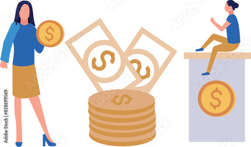 The girls are talking about the finance.