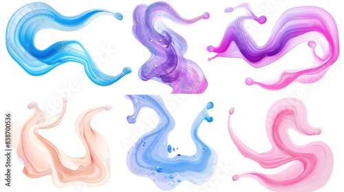 Abstract Colorful Fluid Shapes