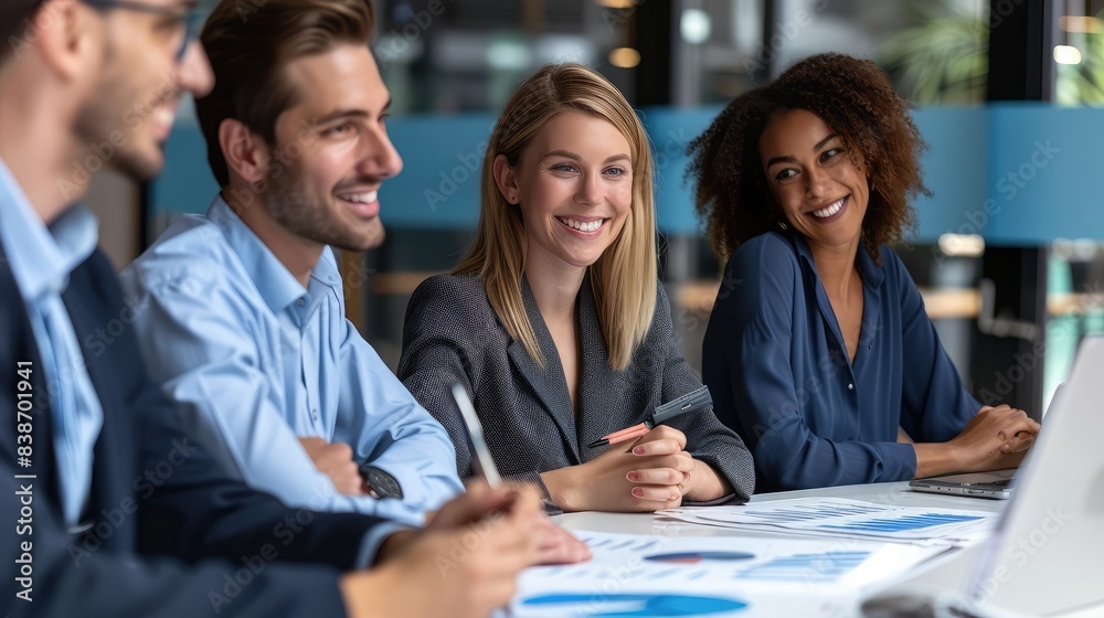 group of business people working in office group of business people working in office
