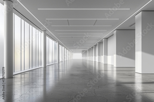 Empty hall of modern architectures 
