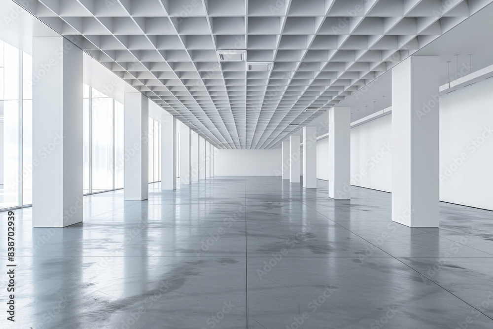 Fototapeta premium Empty hall of modern architectures