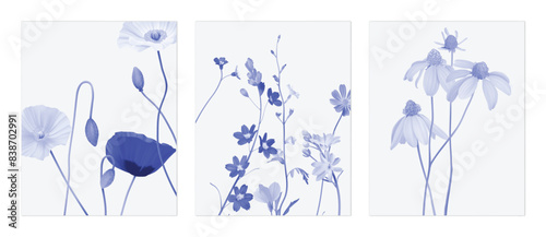 Floral wall art set, minima...