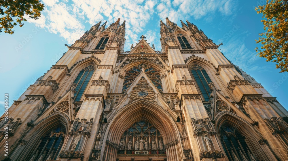 Fototapeta premium View of Cathedral with Blue Sky