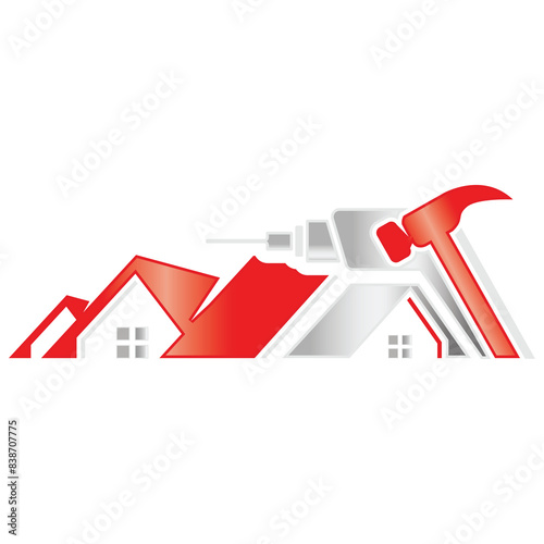 House construction logo clipart template