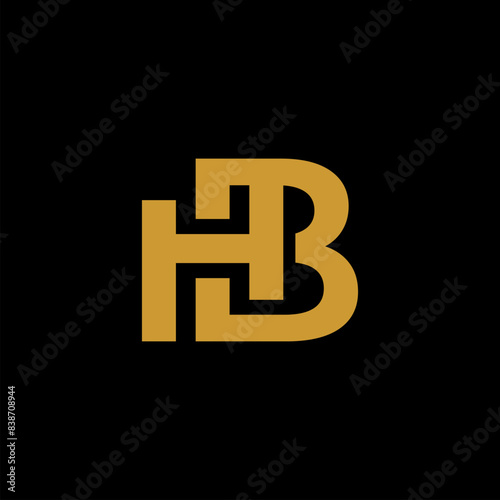 letter h and b monogram vector design, h and b icon, hb logo, hb symbol, initial h and b logo design, logotype, modern