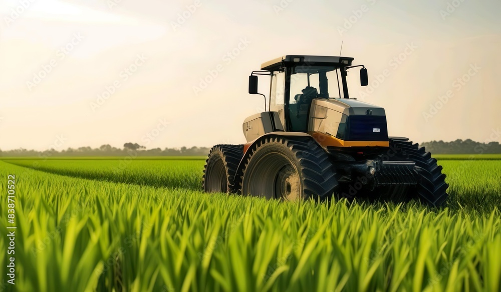 Fototapeta premium tractor on field