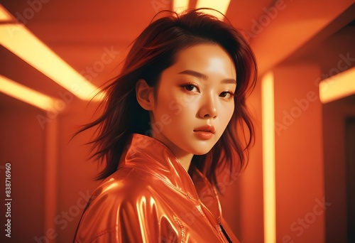 Futuristic Korean Asiatic woman