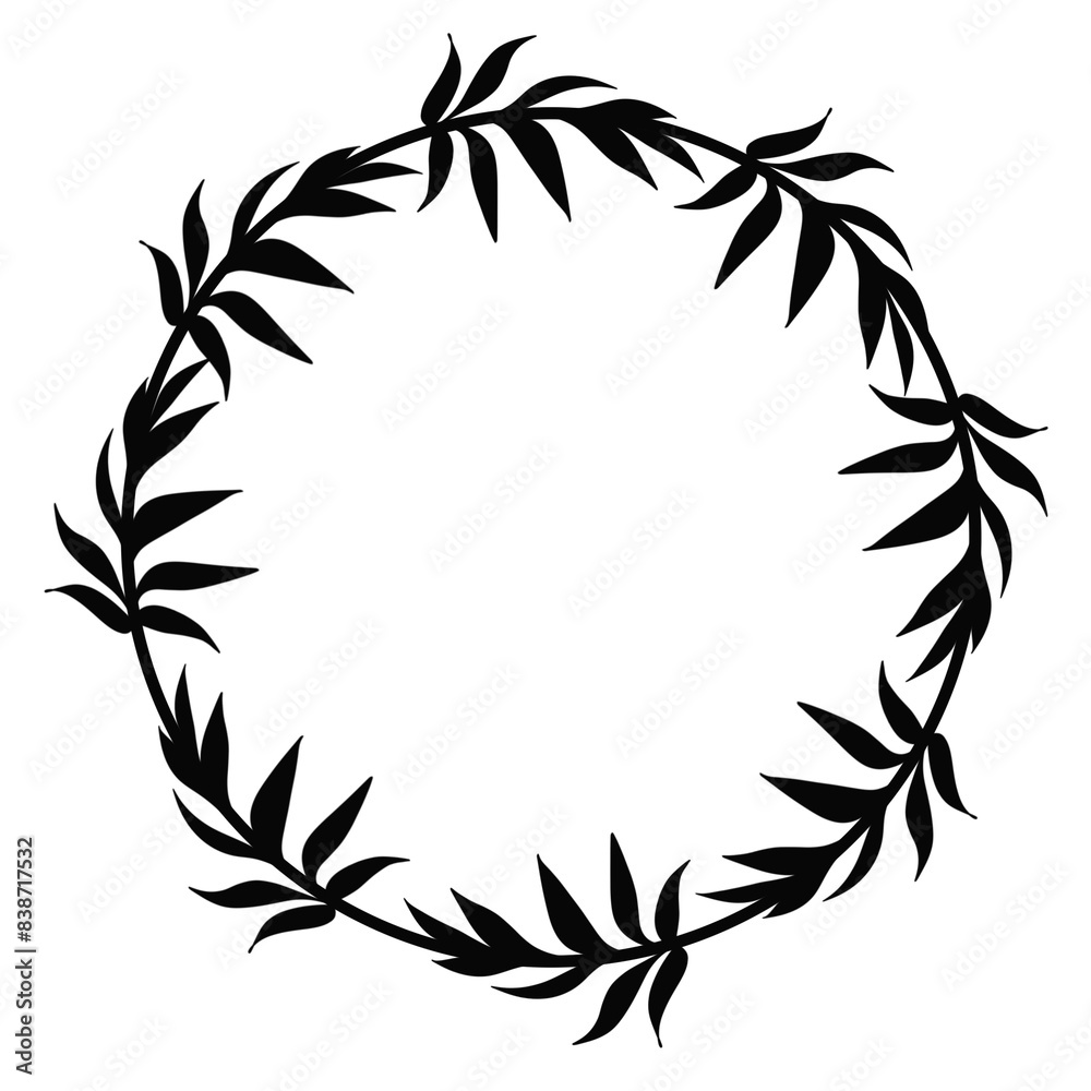 Black circle frame. Black circle frame.