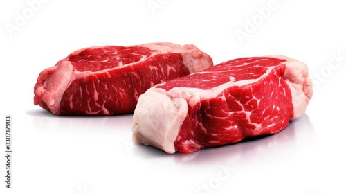 Raw meat Isolated o white background 