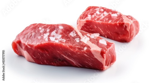 Raw meat Isolated o white background 
