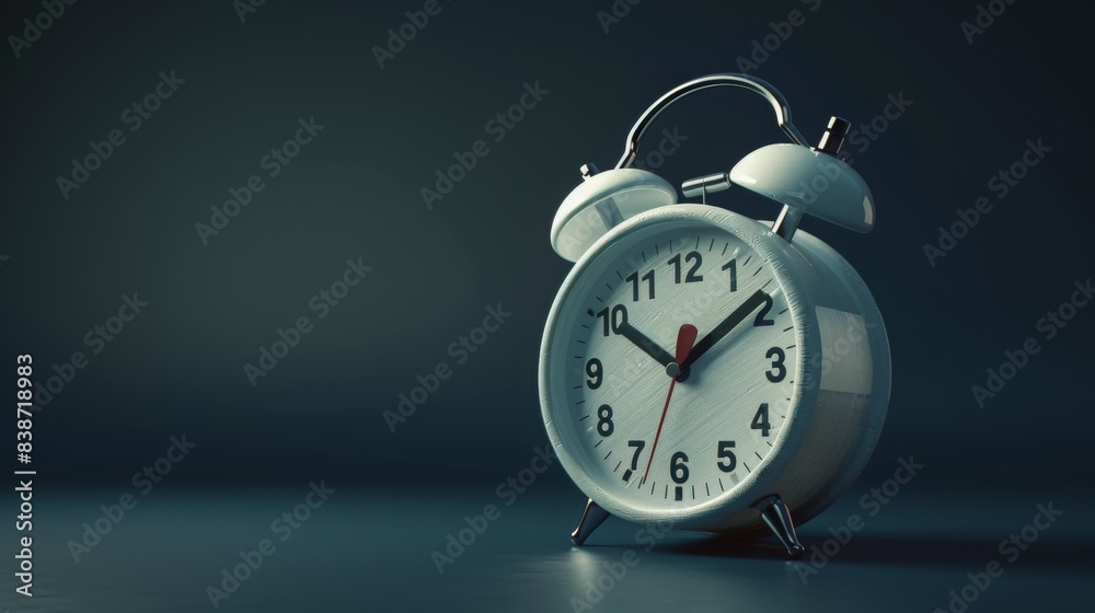 Black Alarm Clock, isolated. Black Alarm Clock, isolated.