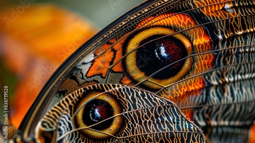 Intricate Patterns of a Butterfly s Vibrant and Textured Wings photo