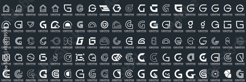  collection Abstract  letter G logo design. icons for business of luxury