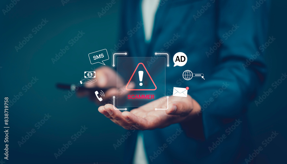 Notifications and spam messages on mobile phones Buy now pay later online shopping concept, online shopping Payment after delivery Payment is completed after purchase at no additional cost.