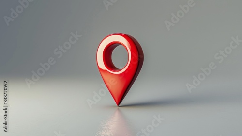 Concept/icon for determining location, location. Pin on a white background. photo