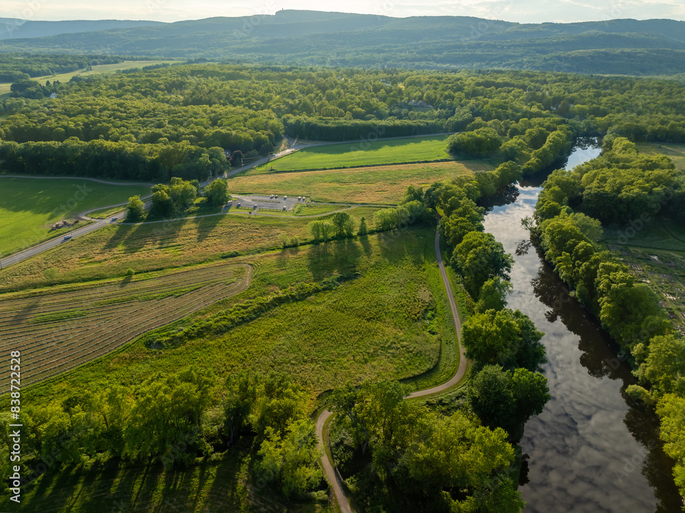 Afternoon spring aerial photo of the area surrounding the Village - Town of New Paltz, NY, USA 06/03/24 Afternoon spring aerial photo of the area surrounding the Village - Town of New Paltz, NY, USA 06/03/24