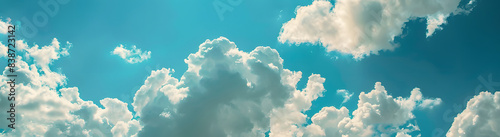 Paranomic sky background with clouds. photo