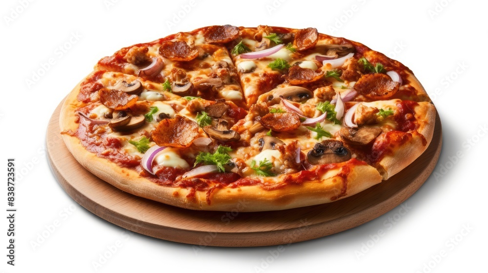 Italian Pizza Isolated on white background Italian Pizza Isolated on white background